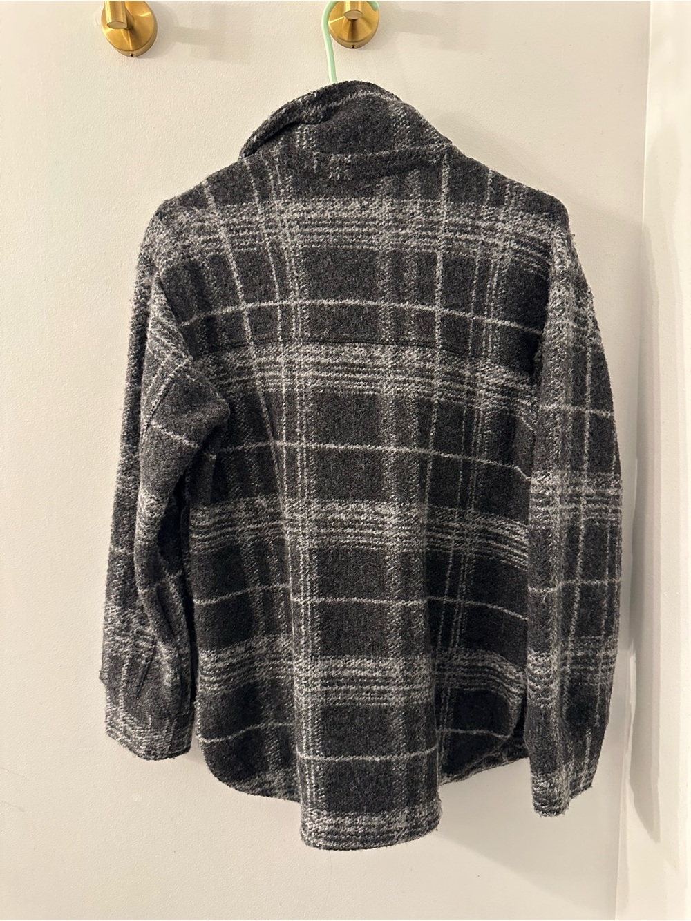 NWT Banana Republic plaid wool blend fall oversized shacket xxs petite - Picture 4 of 6